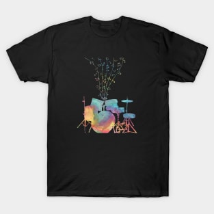 Drumset And Music Notes T-Shirt